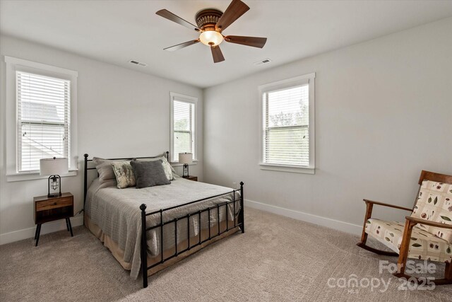 1244 Weir Ct, Fort Mill, SC 29708 - bedroom featuring baseboards, light colored carpet, and ceiling fan