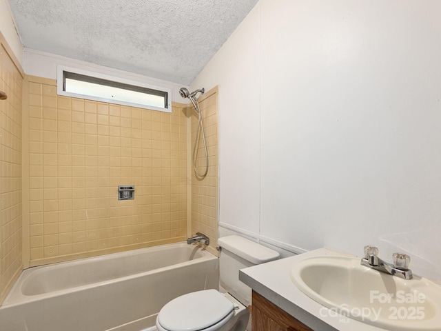 32 Lake Eden Cir, Black Mountain, NC 28711 - bathroom with shower / washtub combination, a textured ceiling, and vanity