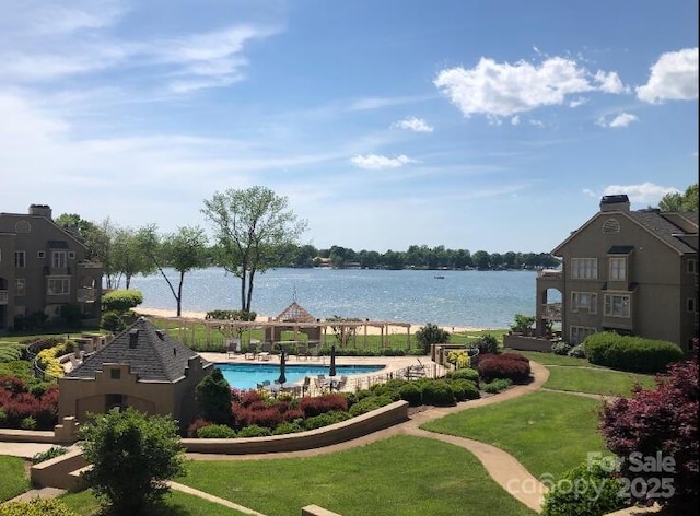635 Portside Dr, Davidson, NC 28036 - water view featuring a gazebo