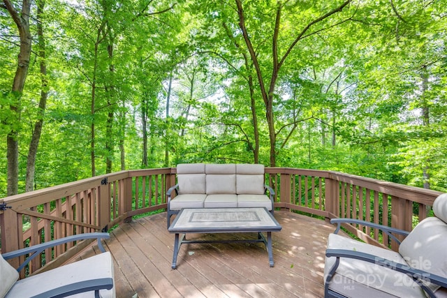 10215 Balmoral Cir, Charlotte, NC 28210 - wooden deck featuring an outdoor hangout area