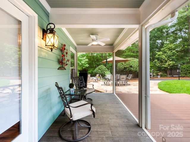 1165 Mountain Laurel Dr, Columbus, NC 28722 - view of patio featuring outdoor dining space and a ceiling fan