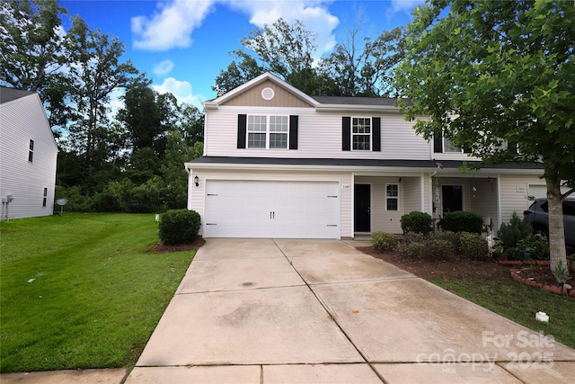 3349 Ellingford Rd, Charlotte, NC 28214 - traditional-style house featuring a garage, concrete driveway, and a front yard