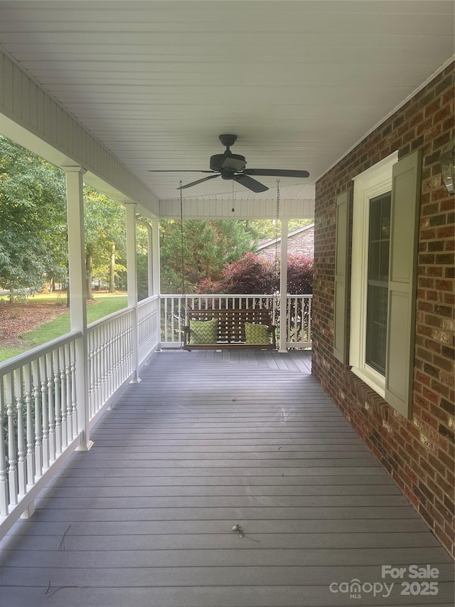 1619 Bellamy Cir, Albemarle, NC 28001 - porch with ceiling fan
