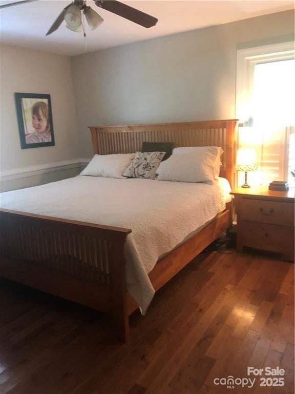 1619 Bellamy Cir, Albemarle, NC 28001 - bedroom featuring wood finished floors and a ceiling fan