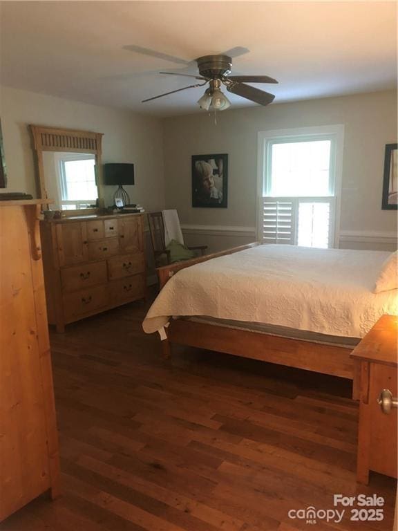 1619 Bellamy Cir, Albemarle, NC 28001 - bedroom featuring wood finished floors and a ceiling fan