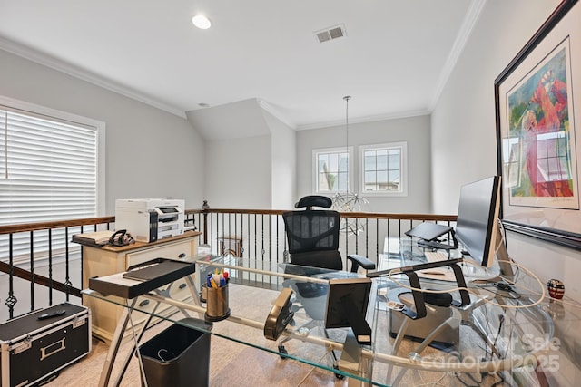 5118 Waldron Meadow Dr, Charlotte, NC 28226 - home office with ornamental molding