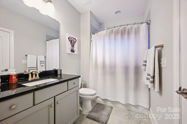 5118 Waldron Meadow Dr, Charlotte, NC 28226 - bathroom featuring vanity, toilet, and tile patterned floors