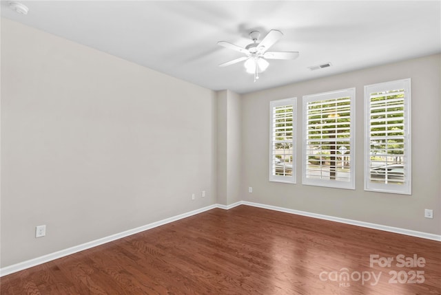 18339 The Commons Blvd, Cornelius, NC 28031 - unfurnished room with wood finished floors, ceiling fan, baseboards, and a smoke detector