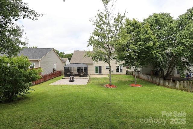 2018 Rosewater Ln, Indian Trail, NC 28079 - back of property featuring a gazebo and a patio area