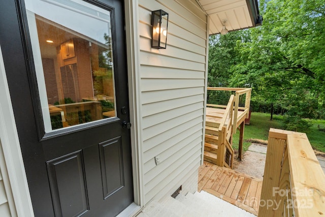 3326 Winterfield Pl, Charlotte, NC 28205 - doorway to property featuring a deck