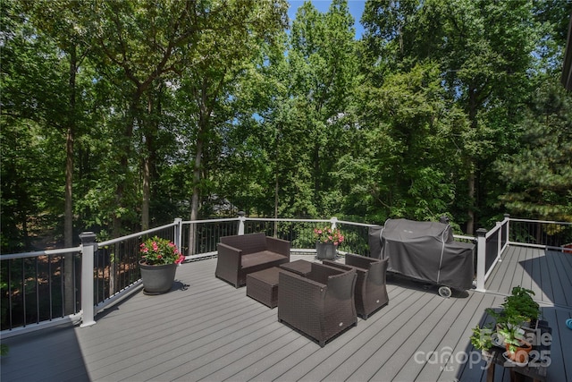 118 Tayport Dr, Troutman, NC 28166 - deck with grilling area and an outdoor living space