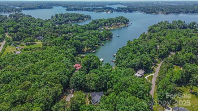 118 Tayport Dr, Troutman, NC 28166 - aerial view of property's location featuring a large body of water and a forest