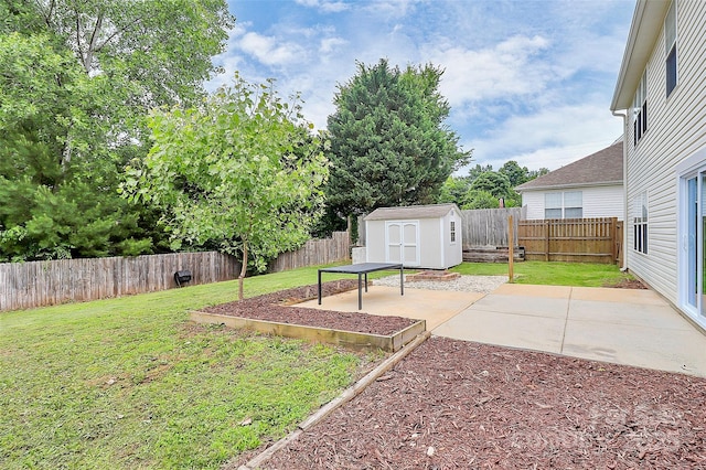 720 Reigate Rd, Charlotte, NC 28262 - fenced backyard with a storage shed and a patio