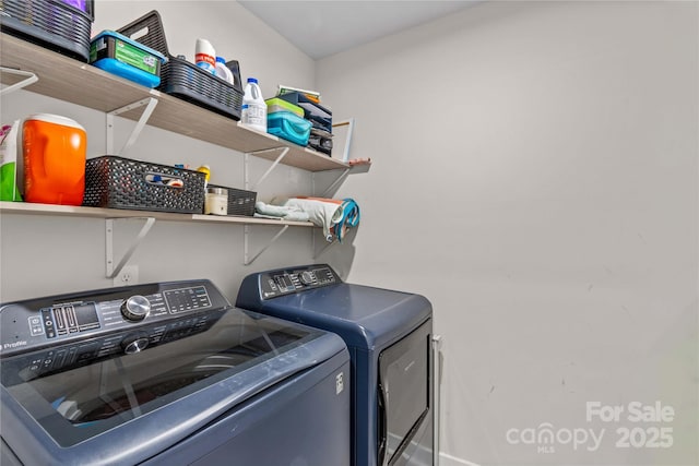 124 Kristin View Ln Unit C, Troutman, NC 28166 - laundry area featuring separate washer and dryer