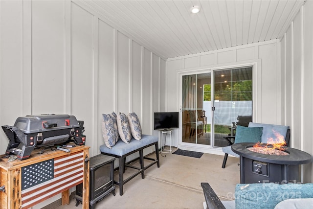 124 Kristin View Ln Unit C, Troutman, NC 28166 - view of patio featuring an outdoor fire pit