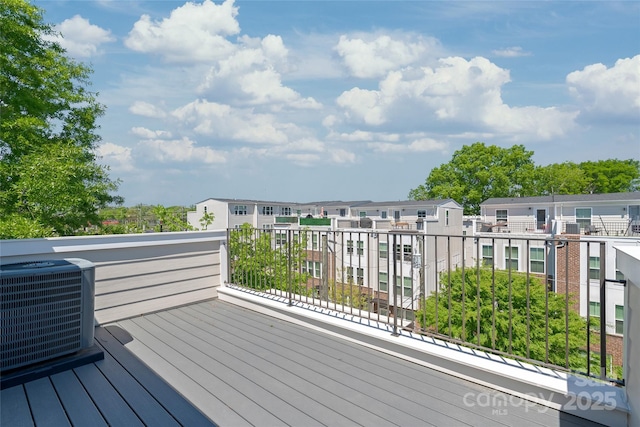 420 E 16th St, Charlotte, NC 28206 - wooden deck featuring cooling unit and a residential view