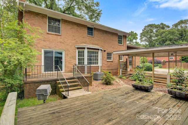 841 12th Ave NW, Hickory, NC 28601 - wooden terrace featuring cooling unit