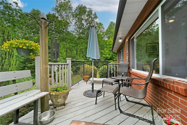 229 Hubbard Hollow Rd, Rosman, NC 28772 - view of wooden terrace