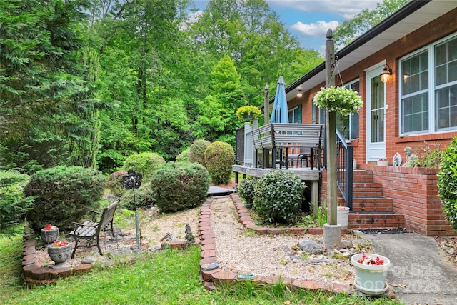 229 Hubbard Hollow Rd, Rosman, NC 28772 - view of yard with a deck