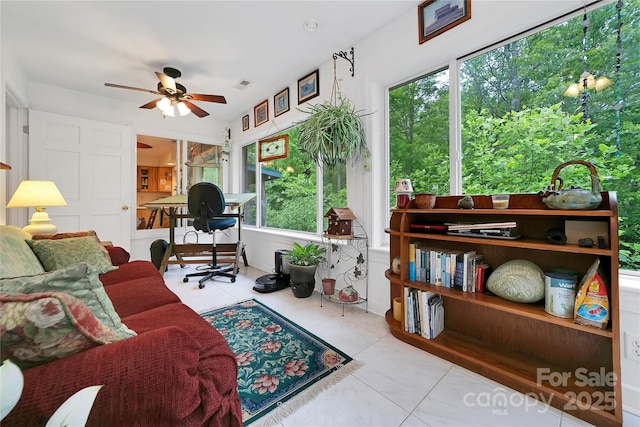 229 Hubbard Hollow Rd, Rosman, NC 28772 - office featuring a ceiling fan