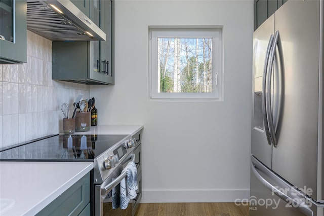 75 S Fork Trl, Lake Toxaway, NC 28747 - laundry room featuring baseboards and wood finished floors
