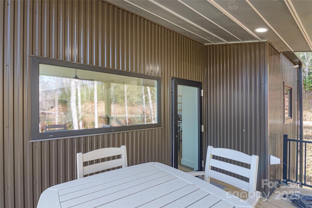 75 S Fork Trl, Lake Toxaway, NC 28747 - view of exterior entry with outdoor dining area