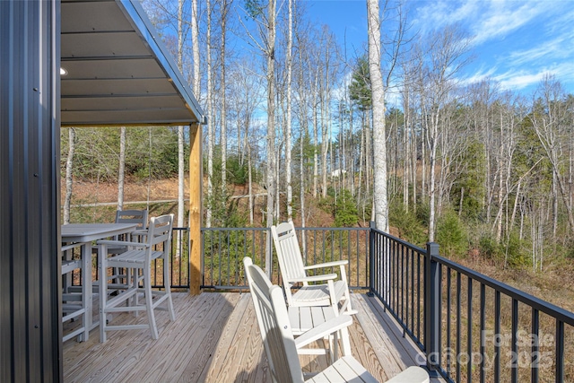 75 S Fork Trl, Lake Toxaway, NC 28747 - view of wooden terrace