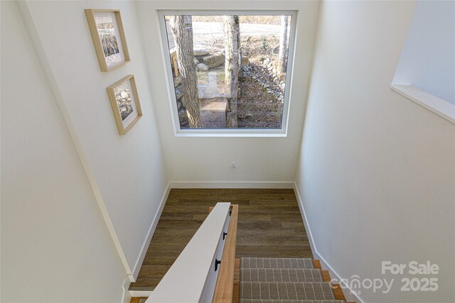 75 S Fork Trl, Lake Toxaway, NC 28747 - staircase with wood finished floors and baseboards