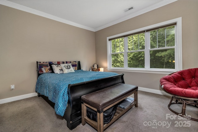 32 White Fox Dr, Fletcher, NC 28732 - bedroom featuring baseboards, ornamental molding, and carpet flooring