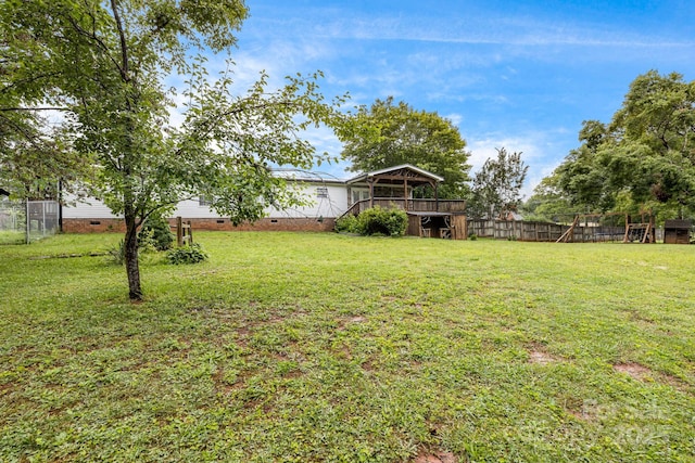 553 New Hope Rd, Rutherfordton, NC 28139 - view of yard featuring a wooden deck and stairs