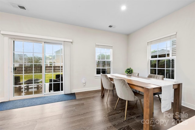 1022 Hinson Forest Rd, Monroe, NC 28110 - dining space with wood finished floors and recessed lighting