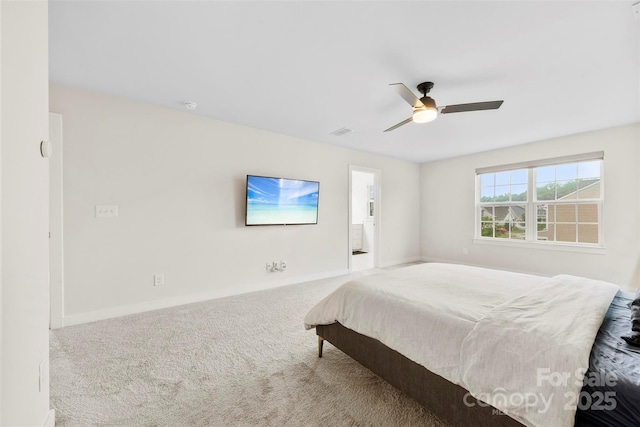1022 Hinson Forest Rd, Monroe, NC 28110 - bedroom with carpet flooring, ceiling fan, and ensuite bathroom