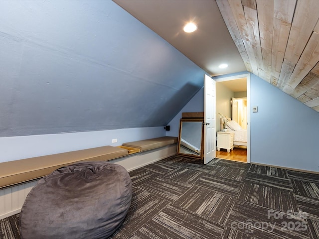 6941 Queensberry Dr, Charlotte, NC 28226 - bonus room featuring lofted ceiling, carpet floors, and baseboards