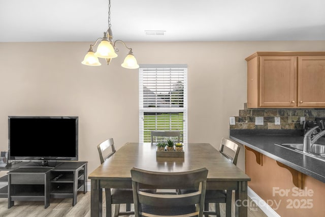 1907 Sandal Brook Rd, Fort Mill, SC 29707 - dining room featuring light wood-style floors and a chandelier