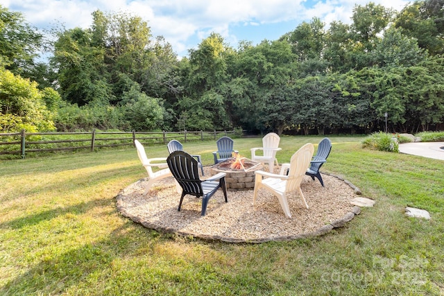 1115 Maremont Ct, Matthews, NC 28104 - view of yard with an outdoor fire pit