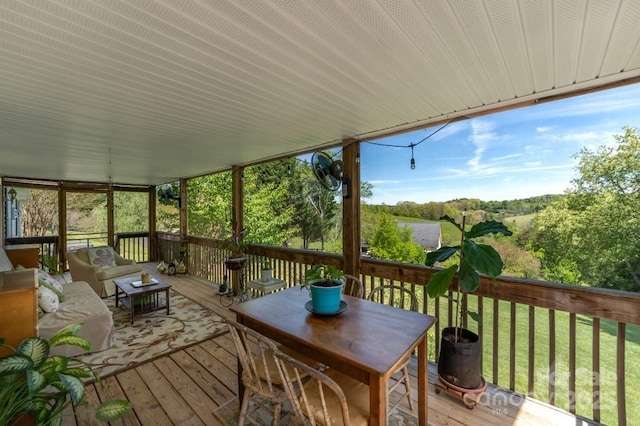 54 Donna Ln, Alexander, NC 28701 - sunroom / solarium featuring an outdoor living space