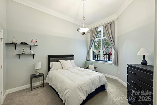 718 W Trade St Unit 105, Charlotte, NC 28202 - bedroom with carpet and ornamental molding