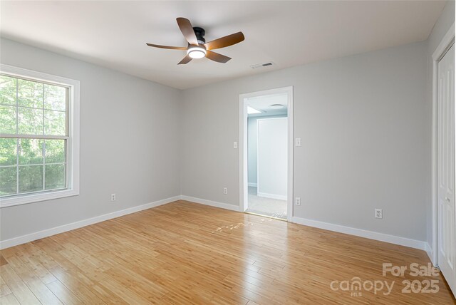 110 Annandale Ave, Asheville, NC 28801 - spare room featuring ceiling fan, light wood-style flooring, and baseboards