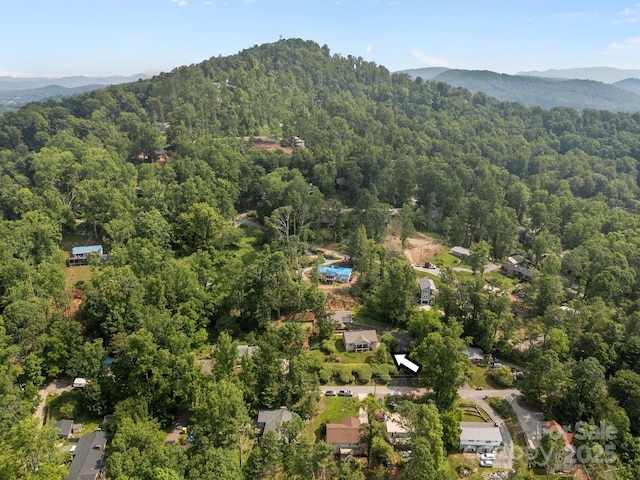17 Laurel Rd, Arden, NC 28704 - aerial overview of property's location featuring a heavily wooded area and a mountain backdrop