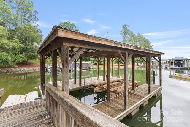 9372 Island Point Rd, Sherrills Ford, NC 28673 - dock area with boat lift and a water view