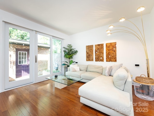 5809 Sharon Rd Unit G, Charlotte, NC 28210 - living area featuring wood finished floors