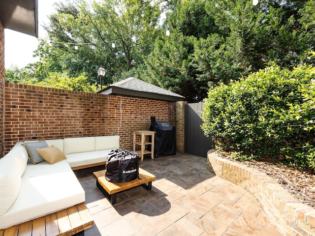 5809 Sharon Rd Unit G, Charlotte, NC 28210 - view of patio featuring an outdoor hangout area and area for grilling