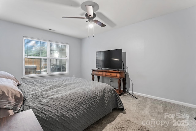945 Heritage Pkwy, Fort Mill, SC 29715 - bedroom featuring carpet, baseboards, and a ceiling fan