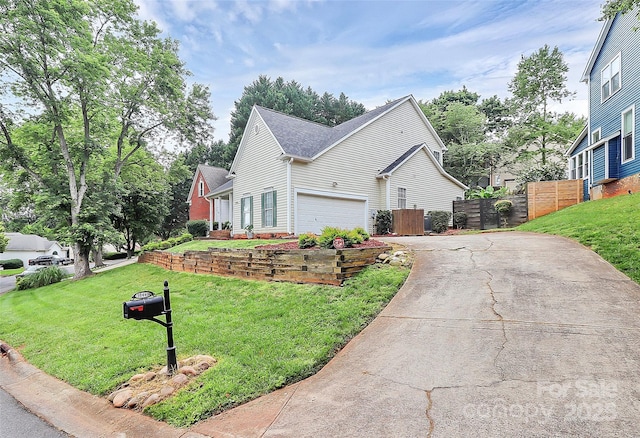 10449 Quiet Bay Ct, Charlotte, NC 28278 - view of home's exterior with driveway, a garage, roof with shingles, and a gate