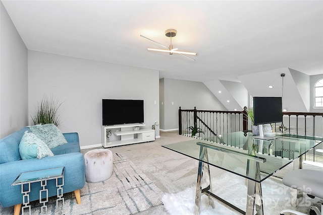 10449 Quiet Bay Ct, Charlotte, NC 28278 - carpeted living room featuring baseboards and recessed lighting