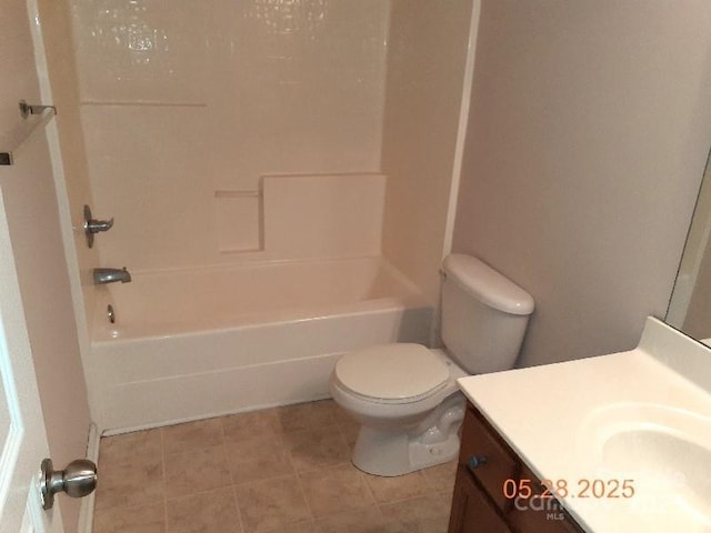 13441 Calloway Glen Dr, Charlotte, NC 28273 - bathroom featuring vanity, toilet, and shower / tub combination