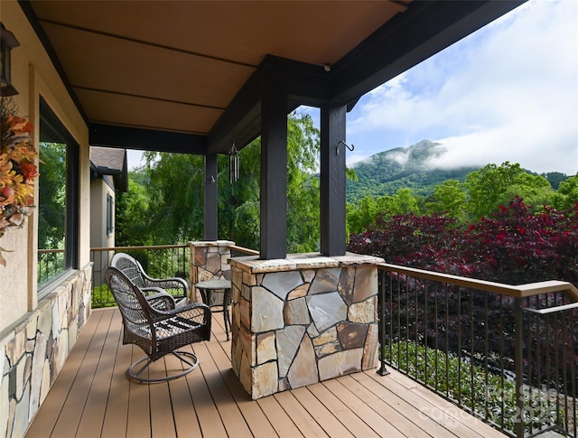 110 Village Pointe Ln, Asheville, NC 28803 - view of wooden deck