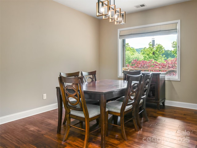 110 Village Pointe Ln, Asheville, NC 28803 - dining area with a chandelier and dark wood-style floors