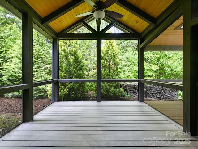 110 Village Pointe Ln, Asheville, NC 28803 - wooden terrace with a ceiling fan