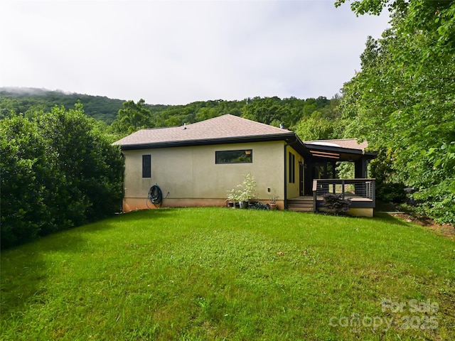110 Village Pointe Ln, Asheville, NC 28803 - back of house featuring a yard and stucco siding